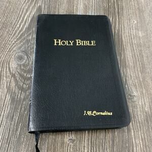 Holy Bible KJV Personal Reference CornerStone Genuine Bonded Leather Red Letter